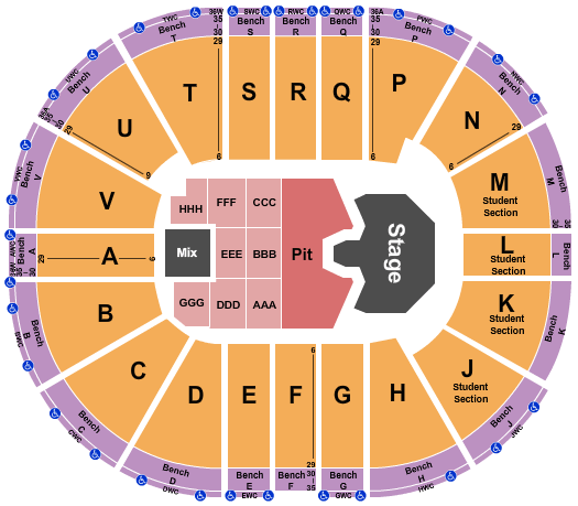 Viejas Arena At Aztec Bowl GHOST Seating Chart